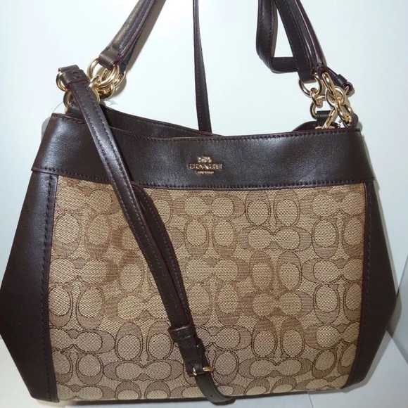 ⛔️SOLD⛔️Authentic Coach Jacquard leather Shoulder - Picture 4 of 7